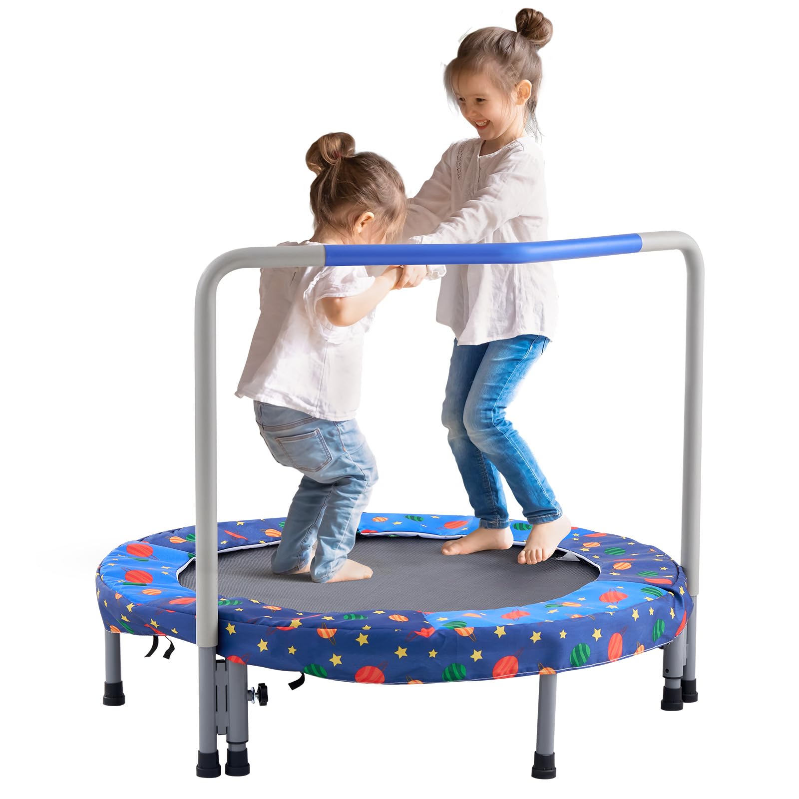Trampolín Vevor 36 Para Niños, Interior/exterior, Con Asa, Color Azul - Venta Internacional.