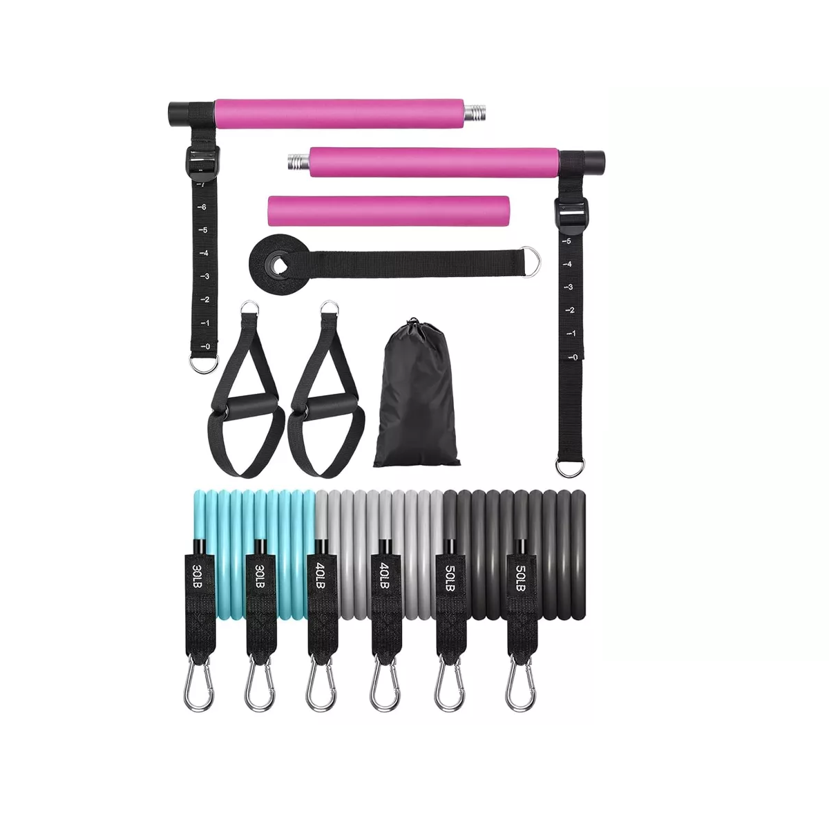 Foto 2 pulgar | Kit De Banda De Resistencia Ligas Con Barra De Pilates  240lb Eo Safe Imports Esi-16518 Multicolor