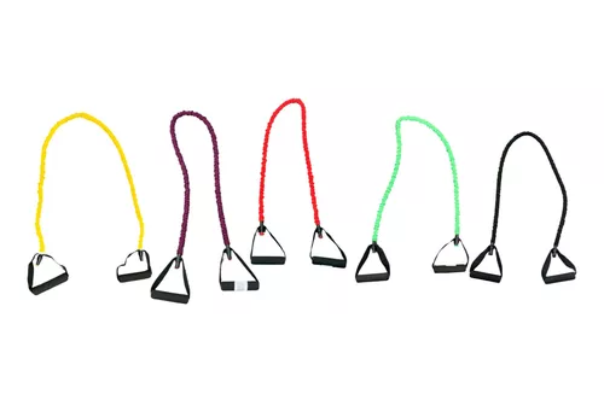 Set Ligas Cubiertas De Tela Elásticas Para Terapia Y Fitness