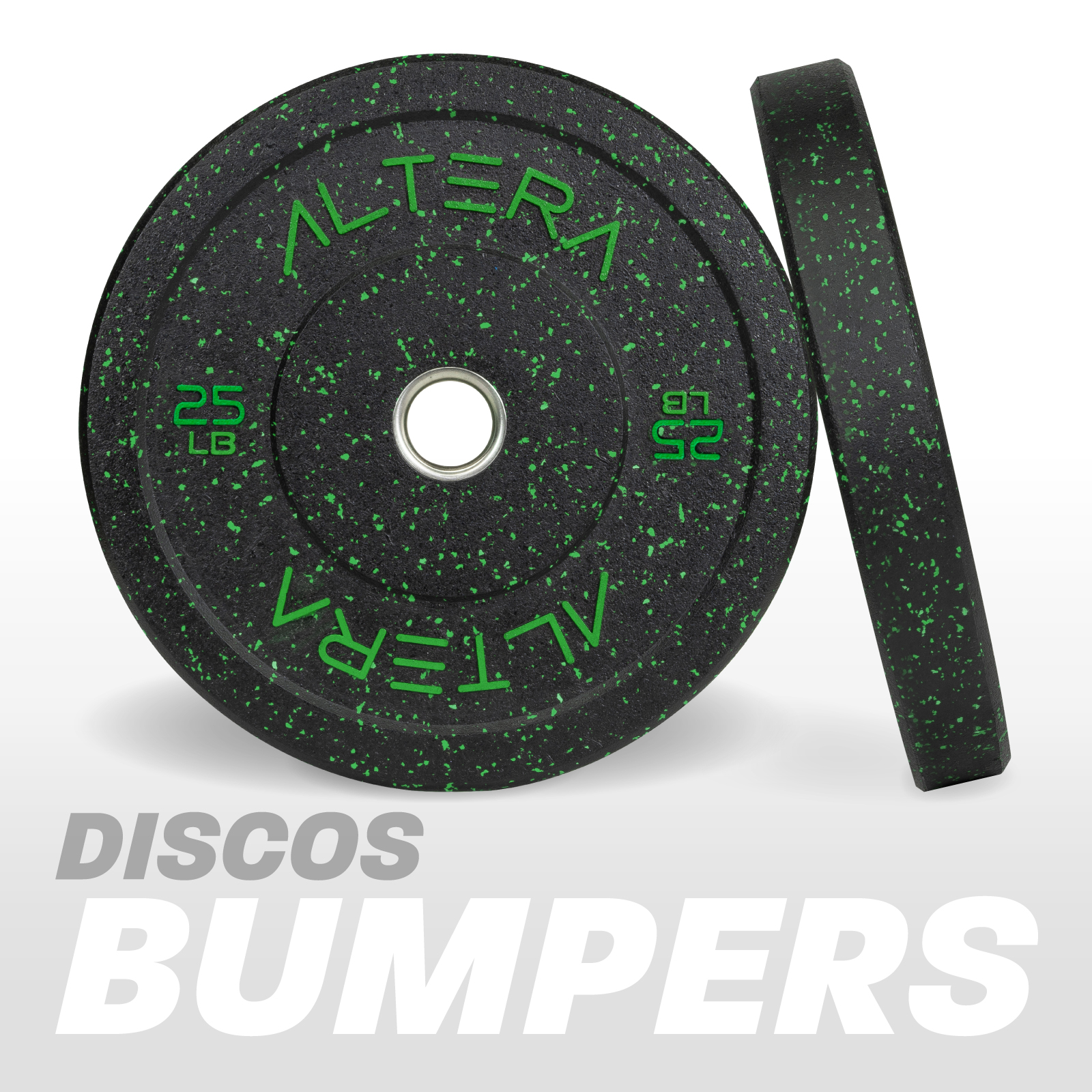 Foto 2 | Disco Bumper Onof para Pesas Parbump 25 lb Altera color Verde 2 Piezas