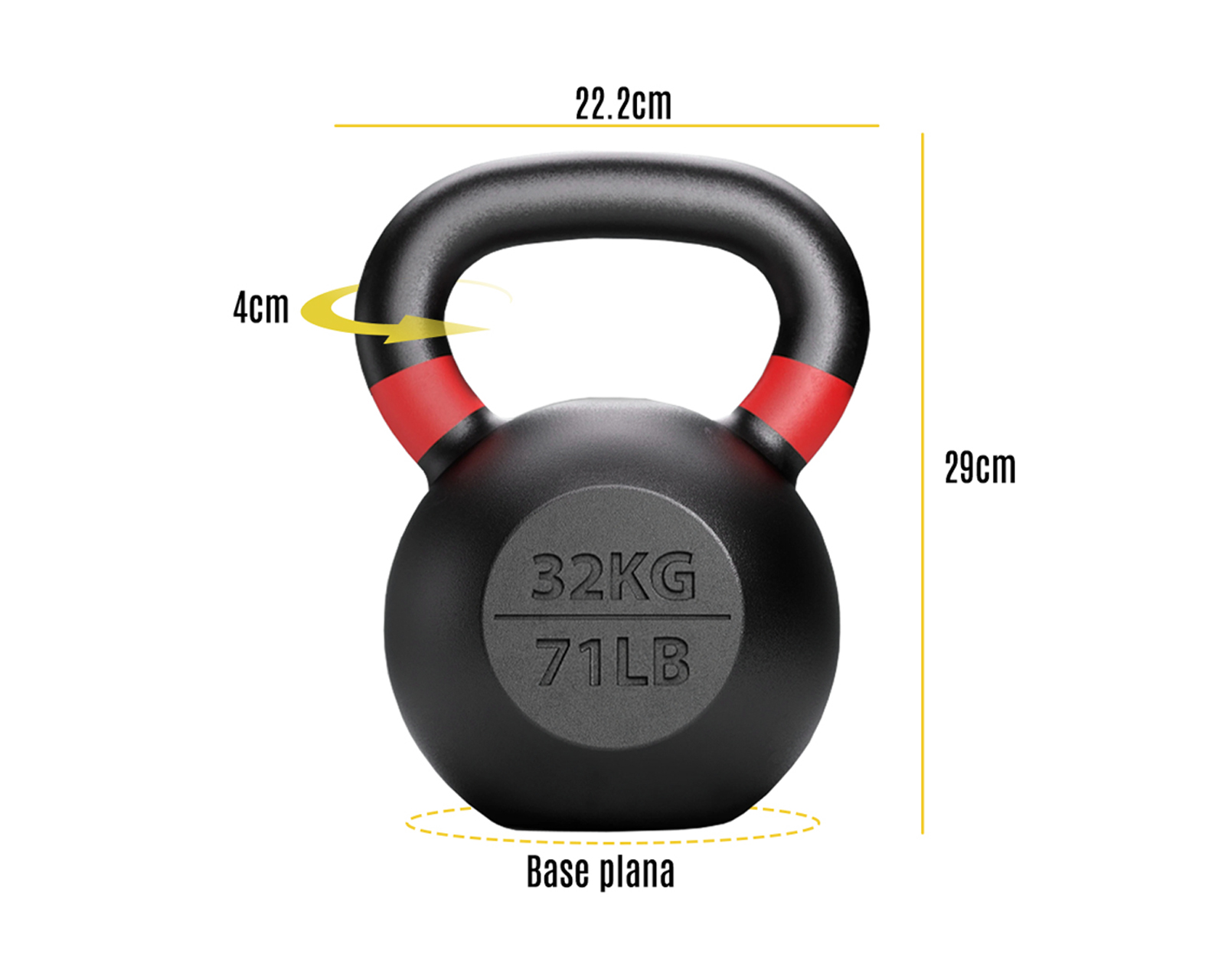 Foto 4 pulgar | Pesa Rusa Level Fitness de 32 kg