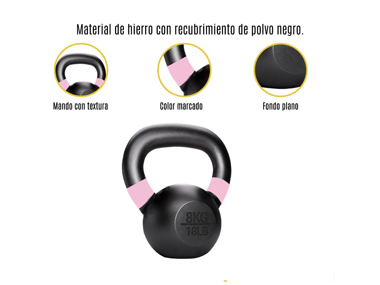 Foto 4 pulgar | Pesa Rusa Level Fitness de 8 Kg