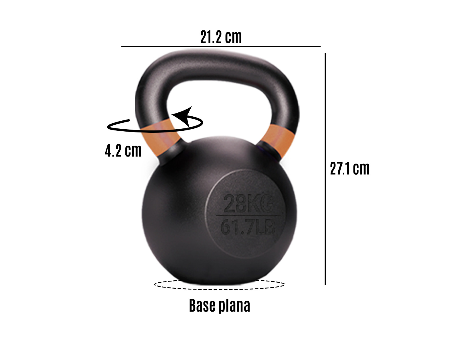 Foto 3 pulgar | Pesa Rusa Level Fitness de 28 kg