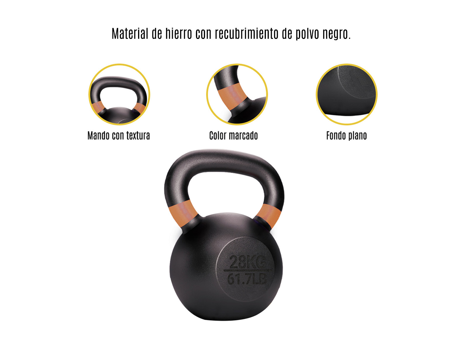 Foto 4 pulgar | Pesa Rusa Level Fitness de 28 kg