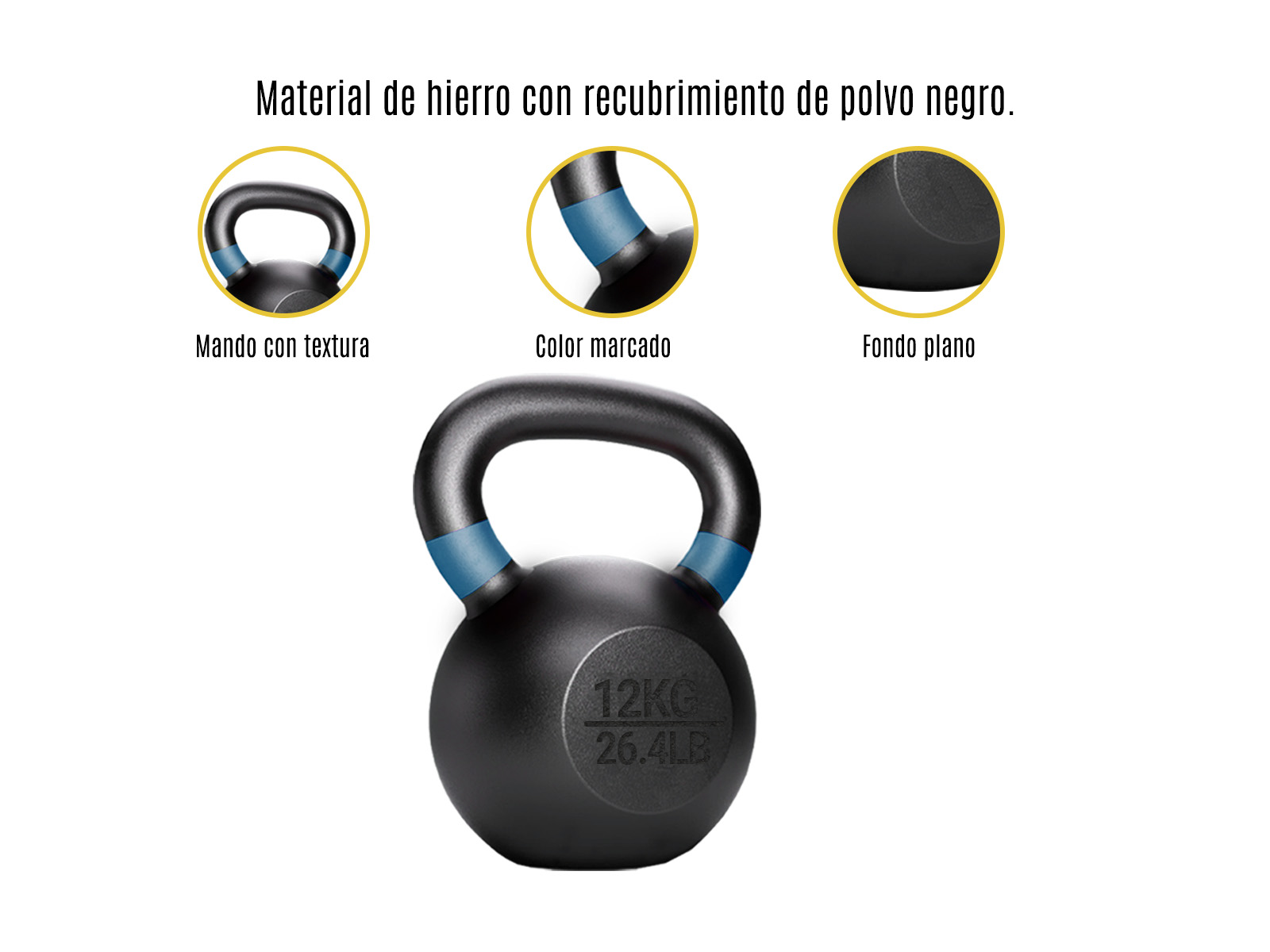 Foto 4 pulgar | Pesa Rusa Level Fitness de 12 kg