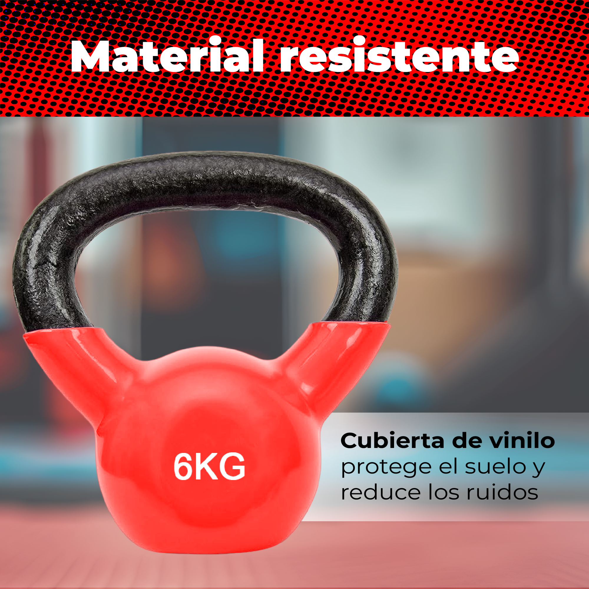 Foto 5 pulgar | Pesa Tipo Pesa Rusa Cubierta Vinil Fuxion Sports 6kg Vinyl Rojo