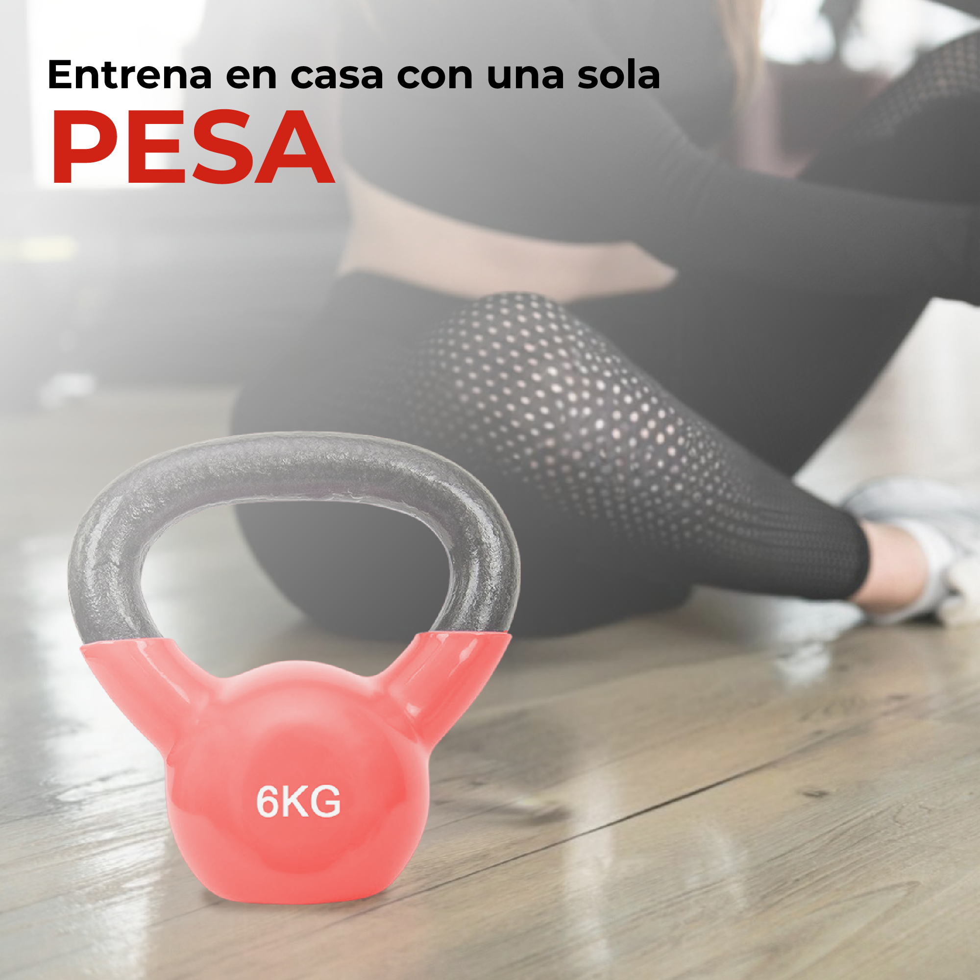 Foto 6 pulgar | Pesa Tipo Pesa Rusa Cubierta Vinil Fuxion Sports 6kg Vinyl Rojo