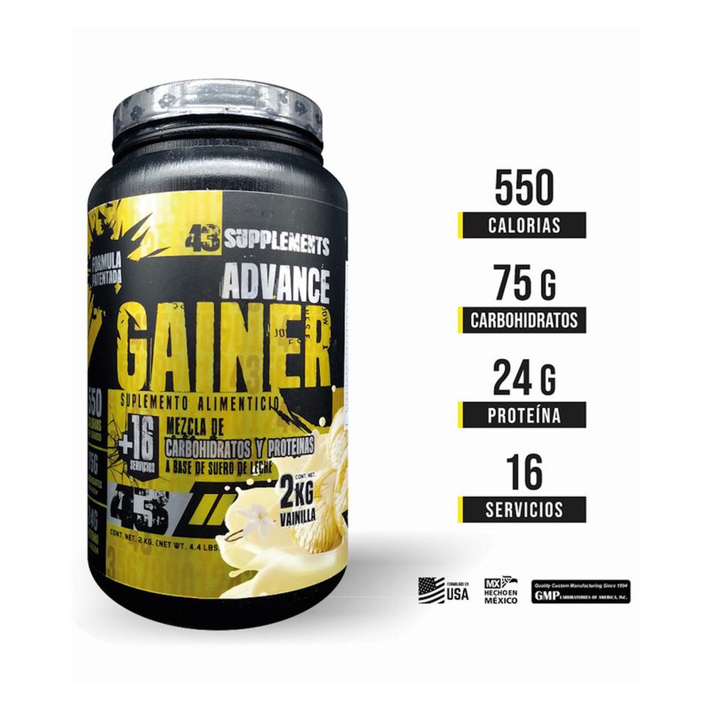 Foto 3 pulgar | Proteína Advance Gainer Ganador De Masa 43 Supplements 2 Kg