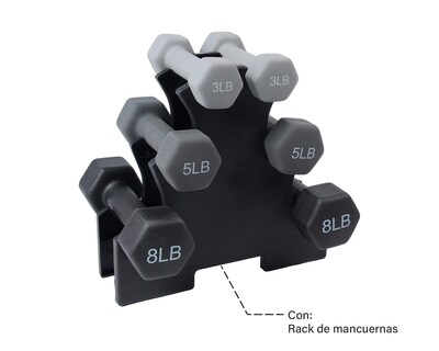 Foto 3 | Set de Mancuernas 3, 5 y 8 Lbs 6 Piezas
