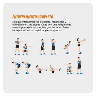 Foto 5 | Set 3 Pesas Rusas Kettlebell Bodytrainer 2 4 8 Kg Con Base