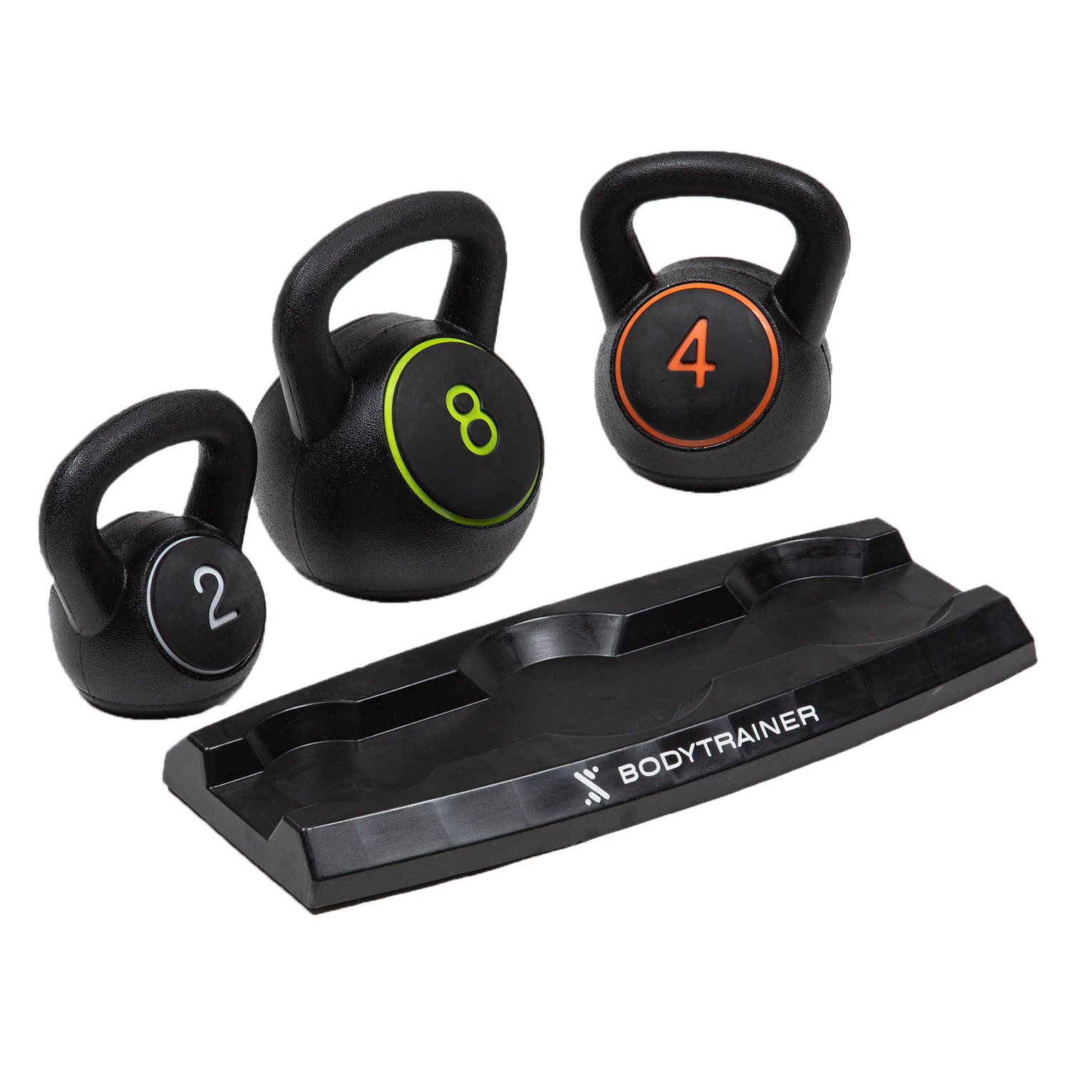 Foto 7 pulgar | Set 3 Pesas Rusas Kettlebell Bodytrainer 2 4 8 Kg Con Base