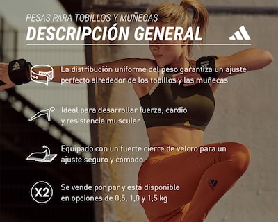 Foto 6 | Polainas Adidas 2 Piezas de 0.5 kg