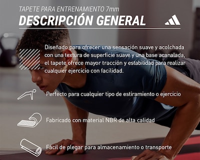 Foto 6 | Tapete de Yoga Adidas Rojo
