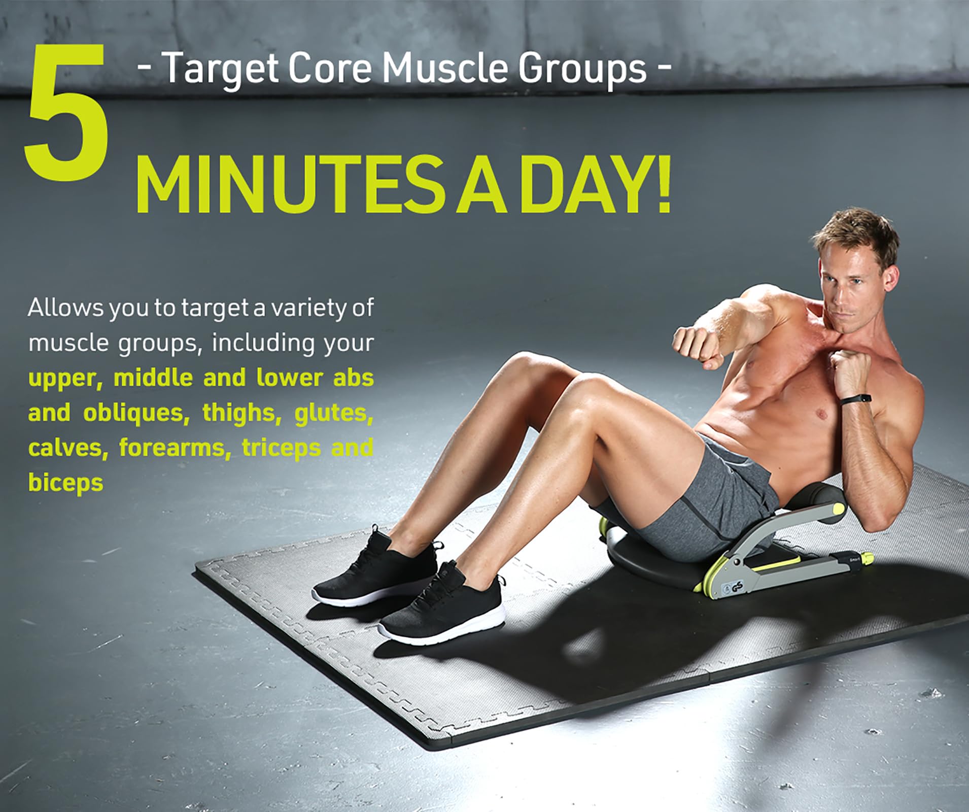 Foto 3 pulgar | Equipo de Ejercicio Wonder Core Smart Sit Up Abdominal Green - Venta Internacional