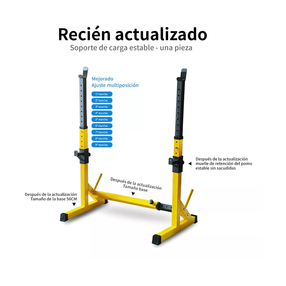 Foto 3 pulgar | Estante Para Sentadillas Con Soporte De Barra Ajustable Eo Safe Imports Esi-11844 Multicolor