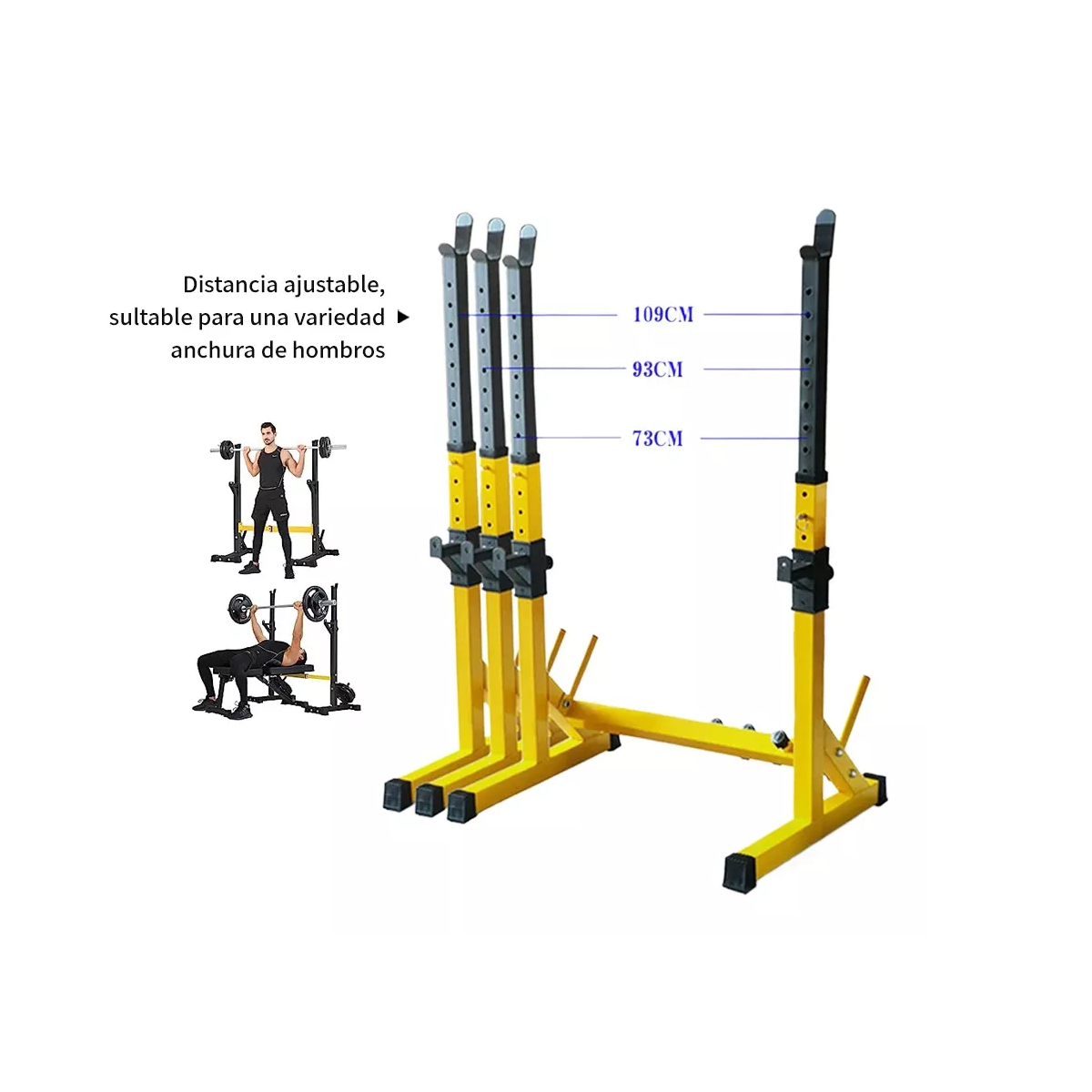 Foto 4 pulgar | Estante Para Sentadillas Con Soporte De Barra Ajustable Eo Safe Imports Esi-11844 Multicolor