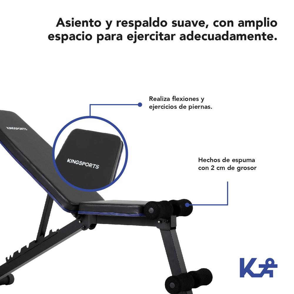 Foto 4 pulgar | Banco Para Pesas Plegable Inclinado Entrenamiento Fitnness