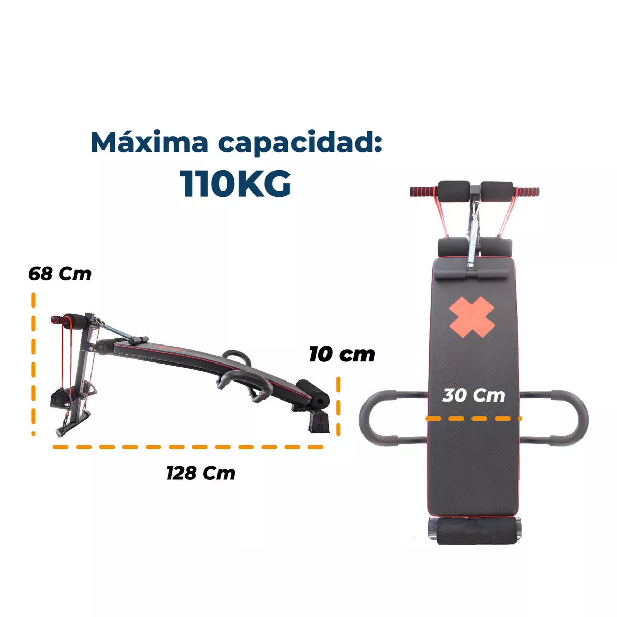 Foto 5 pulgar | Banco Abdominales Multifuncional Musculación Alta Calidad Eo Safe Imports Esi-13951 Negro