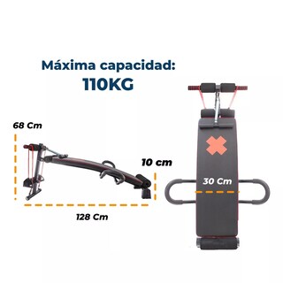 Foto 4 | Banco Abdominales Multifuncional Musculación Alta Calidad Eo Safe Imports Esi-13951 Negro