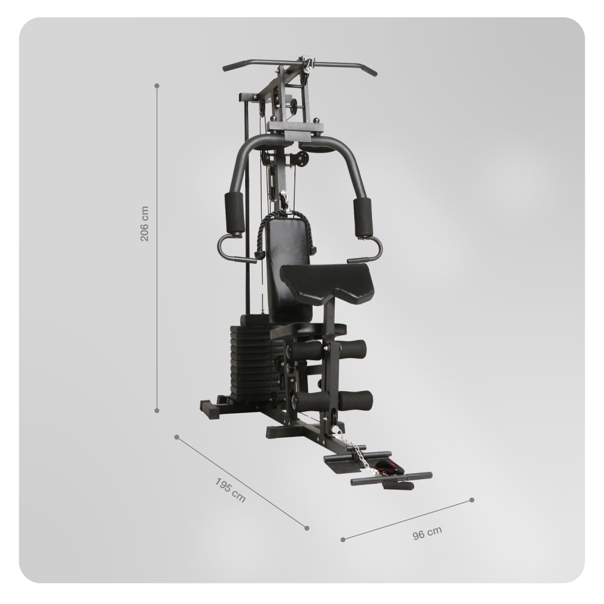Foto 4 pulgar | Maquina De Gimnasio Multifuncional Bodytrainer  Hg-321 Con Banco Y Poleas Con Carga De Hasta 45 Kg