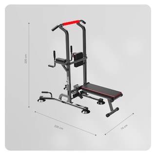 Foto 3 | Maquina De Gimnasio Multifuncional Bodytrainer Btem-200 Estación Con Banco Ajustable Y Barra De Dominadas