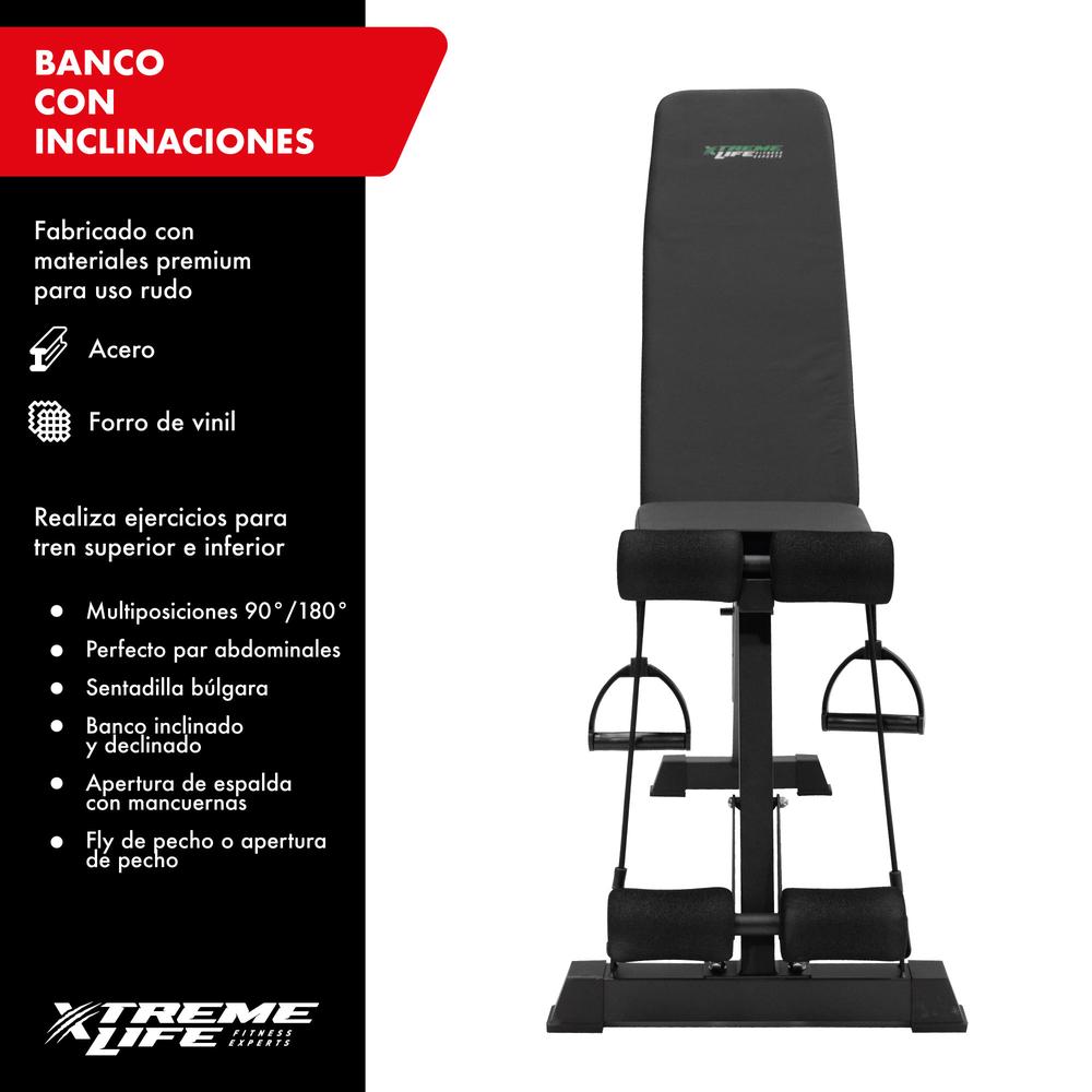 Foto 2 | Banco Xtreme Life Plegable Multifuncional color Negro