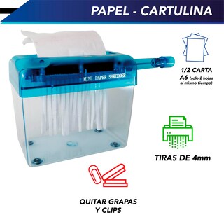 Foto 4 | Triturador de Papel Manual Chic Fantasy Portátil