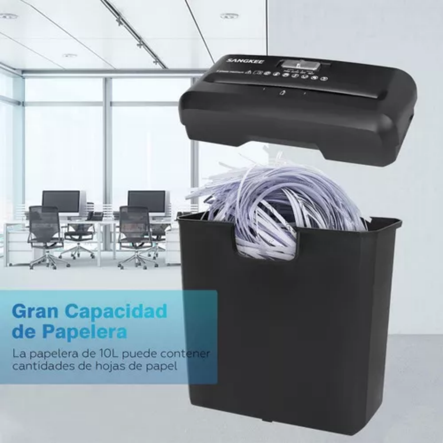 Foto 2 | Triturador de Papel Sangkee O10001 de Corte Transversal de 6 Hojas