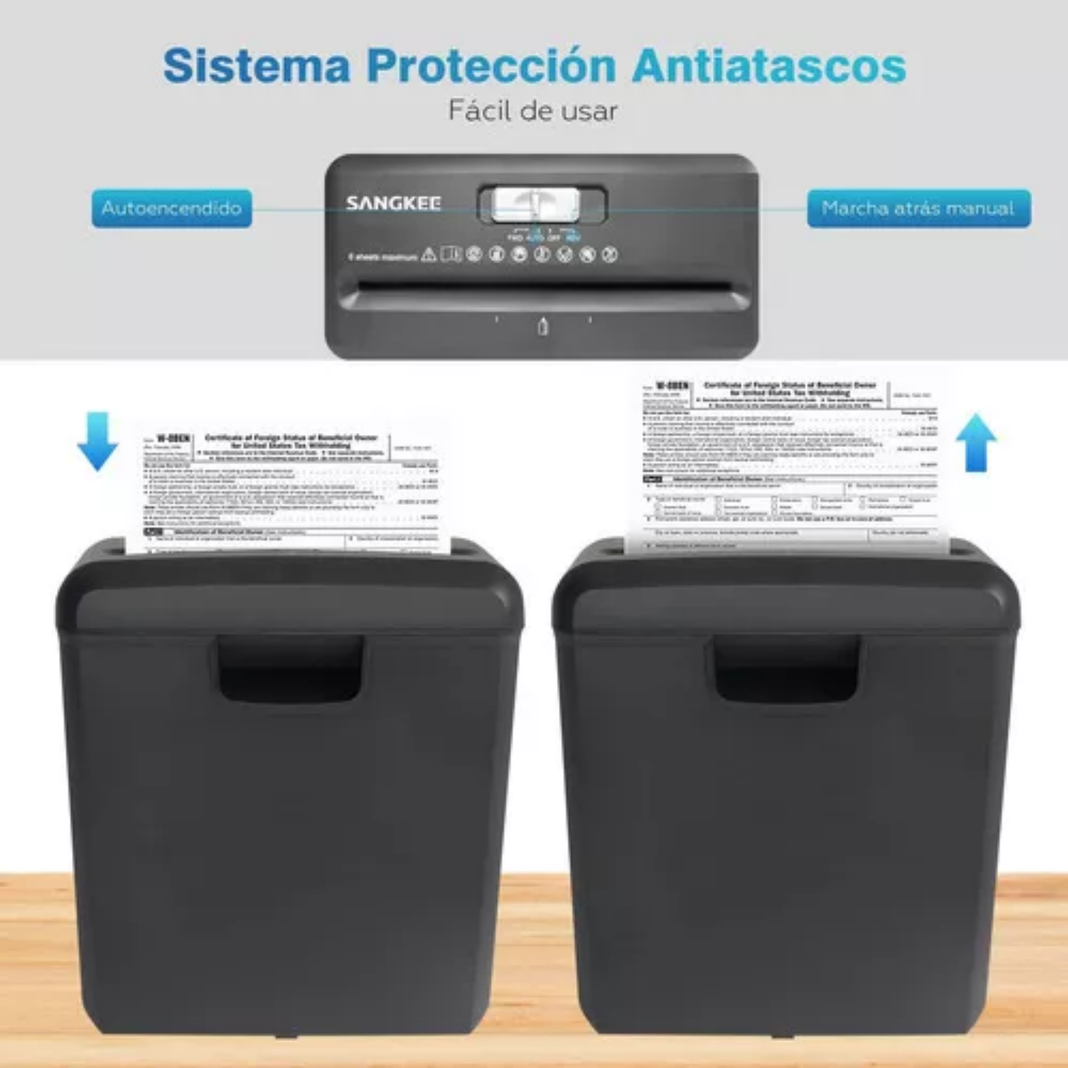 Foto 5 pulgar | Triturador de Papel Sangkee O10001 de Corte Transversal de 6 Hojas
