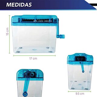 Foto 2 | Triturador De Papel Portatil Tamaño A6color Azul
