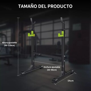 Foto 3 | Estación de Sentadilla Y Pecho Rack De Banca Eo Safe Imports Esi-16495 Negro