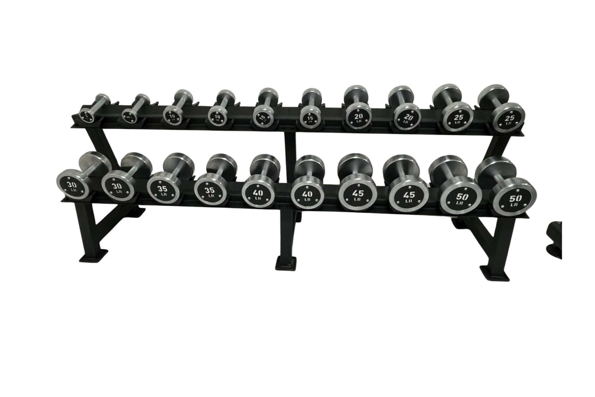Mancuernas Cromadas Premium Con Rack De 2 Niveles