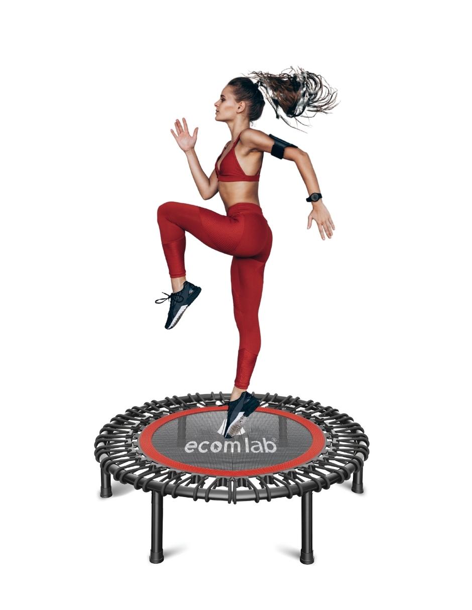 Foto 4 pulgar | Trampolín Fitness ECOMLAB Rojo para Ejercicio Aeróbico Plegable Gimnasio