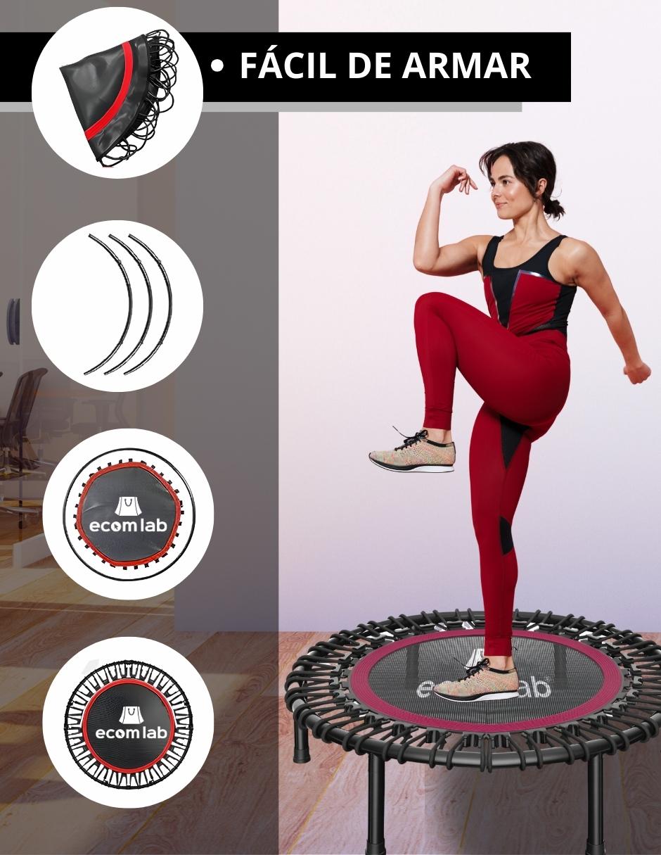 Foto 5 | Trampolín Fitness ECOMLAB Rojo para Ejercicio Aeróbico Plegable Gimnasio