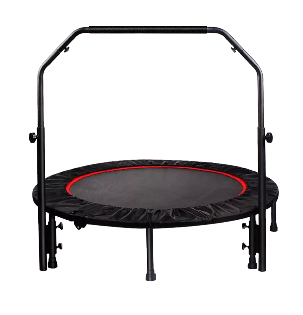 Trampolín para Entrenamiento Fitness Plegable y Ajustable Negro