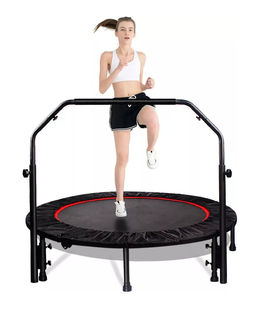 Foto 4 pulgar | Trampolín para Entrenamiento Fitness Plegable y Ajustable Negro