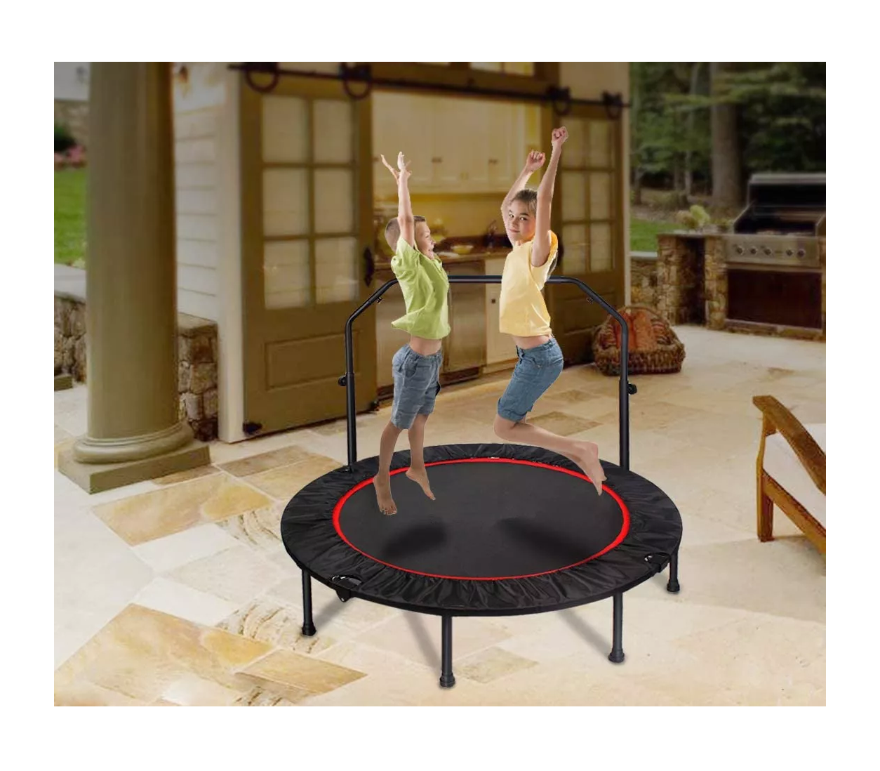 Foto 2 | Trampolín Fitness Plegable y Ajustable U Negro