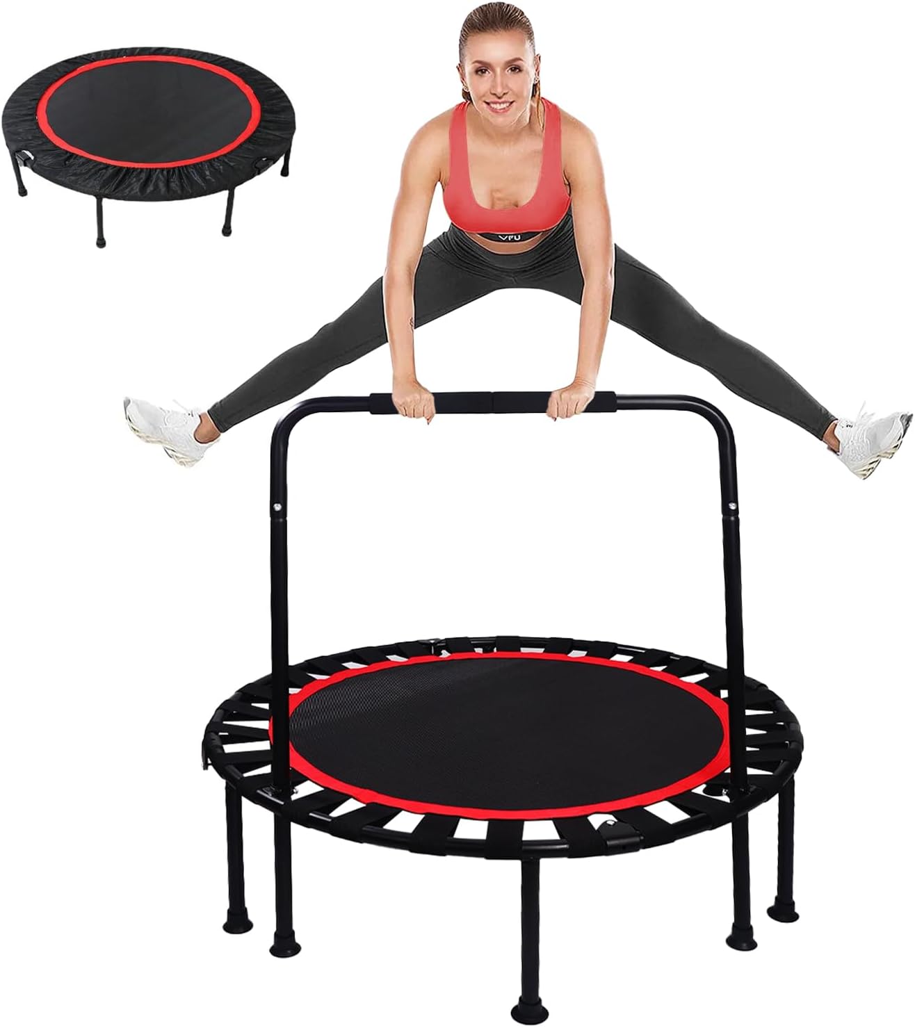 Trampolín Fitness Plegable 40'' Portátil para Ejercicio En Casa