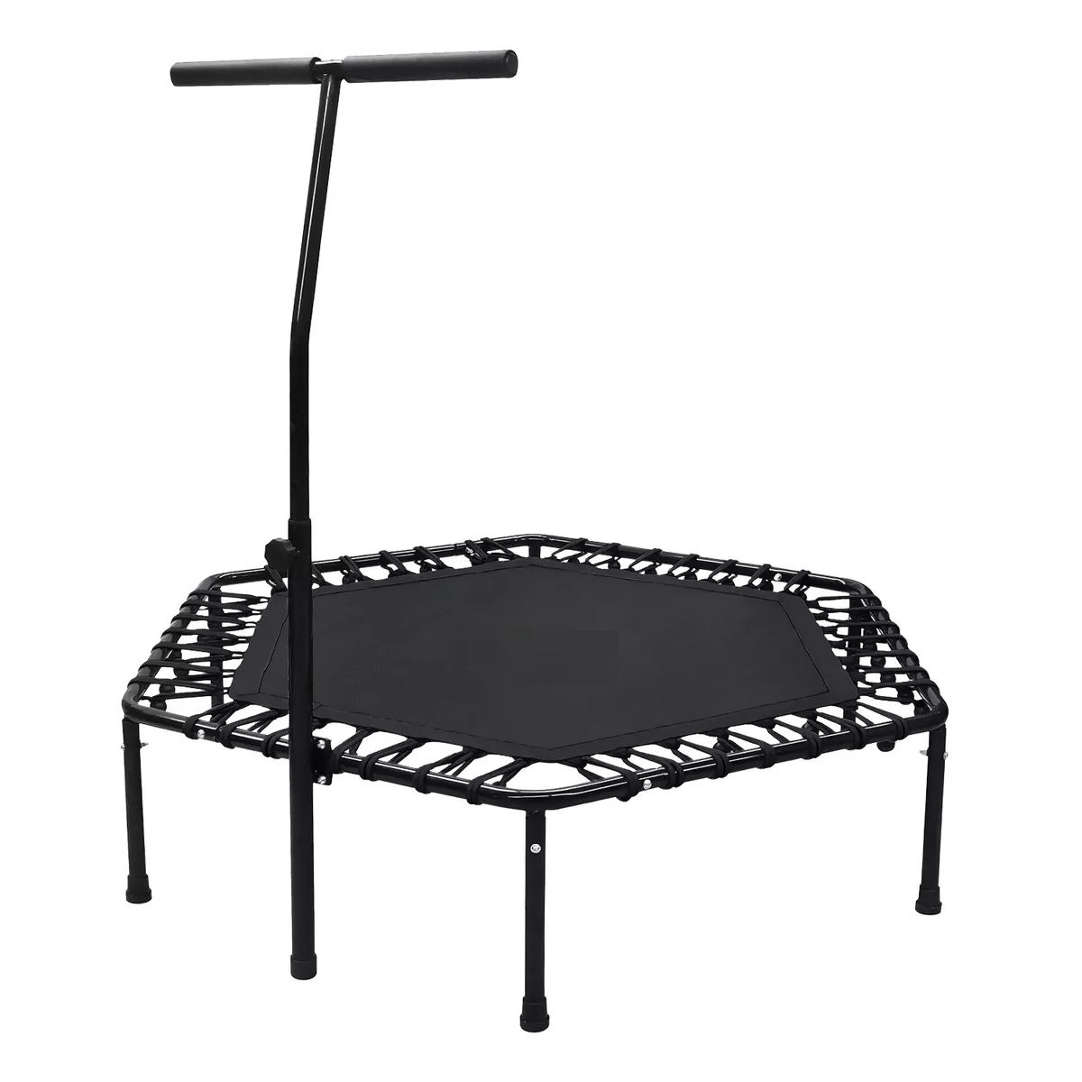 Trampolin Brincolin Hexagonal Barra Agarradera Fitness Eo Safe Imports  Esi-16485 Negro