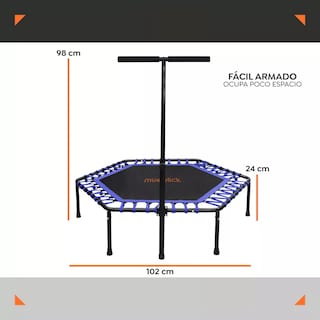 Foto 3 | Trampolin Brincolin Hexagonal Barra Agarradera Fitness Eo Safe Imports Esi-16484 Multicolor