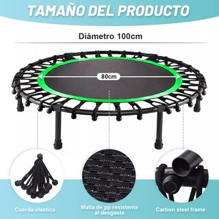 Foto 2 | Trampolín Brincolín Ejercicio Aeróbico Fitness Gimnasio Eo Safe Imports Esi-16491 Verde