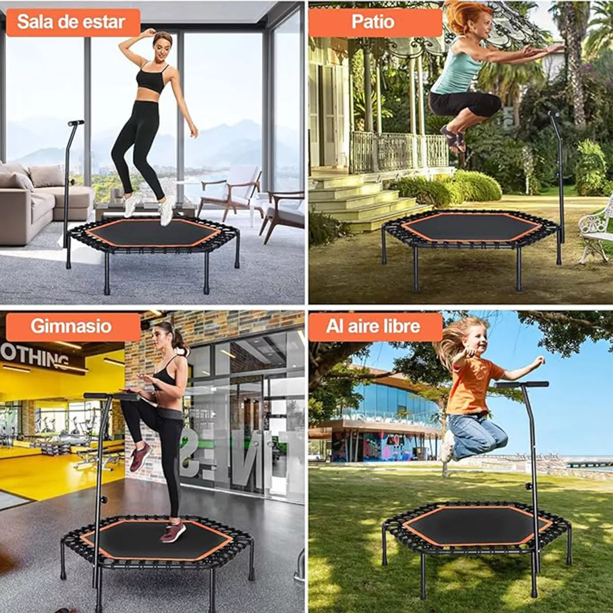 Foto 5 pulgar | Trampolín Para Ejercicio Eo Safe Imports Esi-16489 Naranja