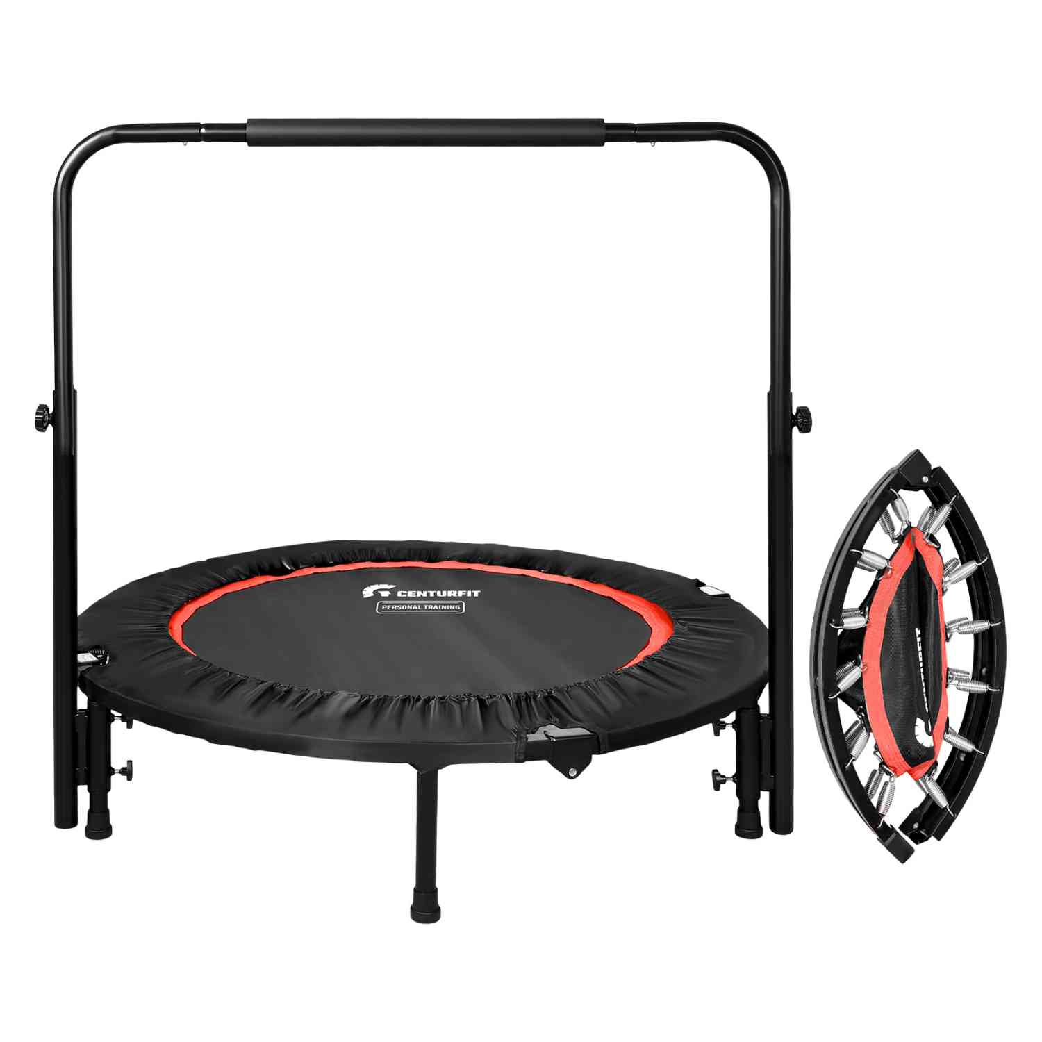 Foto 3 pulgar | Trampolin Brincolin Plegable Fitness 40  Aerobico Barra Rojo Centurfit