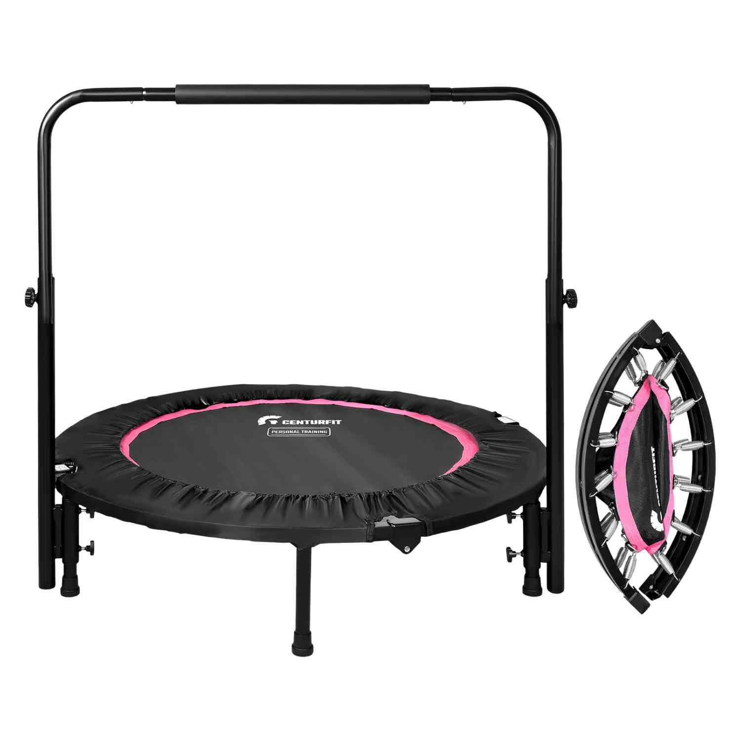 Foto 2 | Trampolin Brincolin Plegable Fitness 40  Aerobico Barra Rosa Centurfit