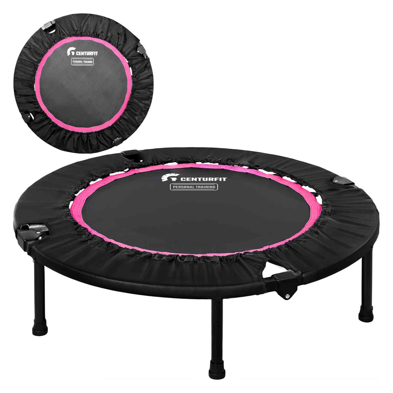 Trampolin Plegable Aerobics Fitness Jumping Rosa Centurfit