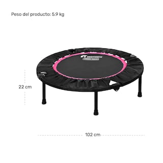 Foto 7 | Trampolin Plegable Aerobics Fitness Jumping Rosa Centurfit