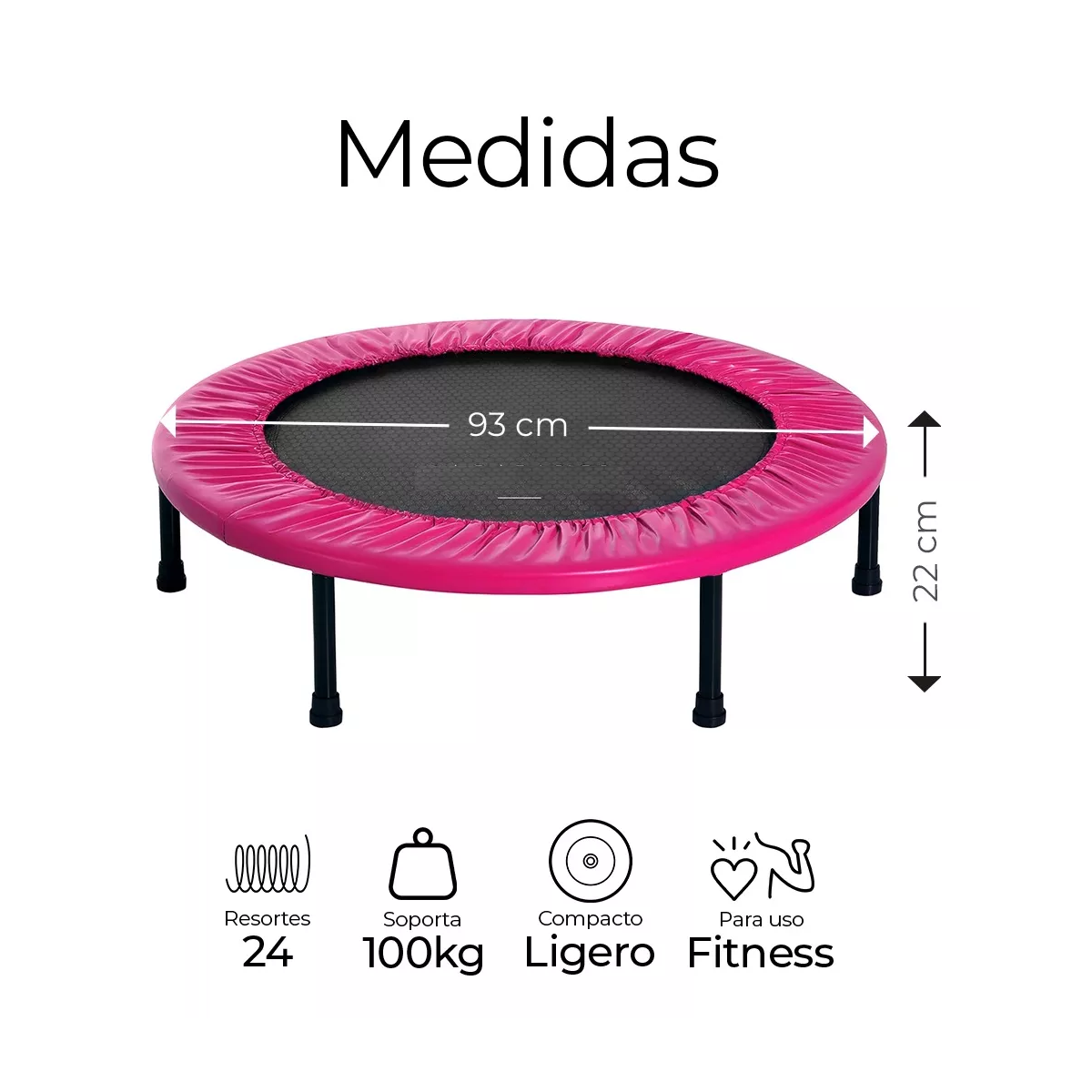 Foto 3 | Mini Trampolín Fitness Eo Safe Imports Esi-18390 Rosa