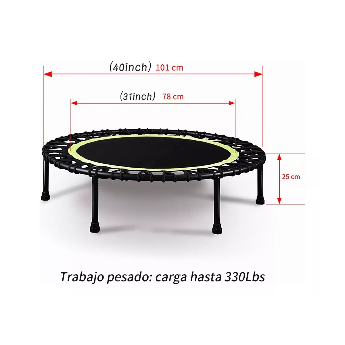 Foto 4 pulgar | Trampolin Fitness Aeróbicos Eo Safe Imports Esi-18391 Verde