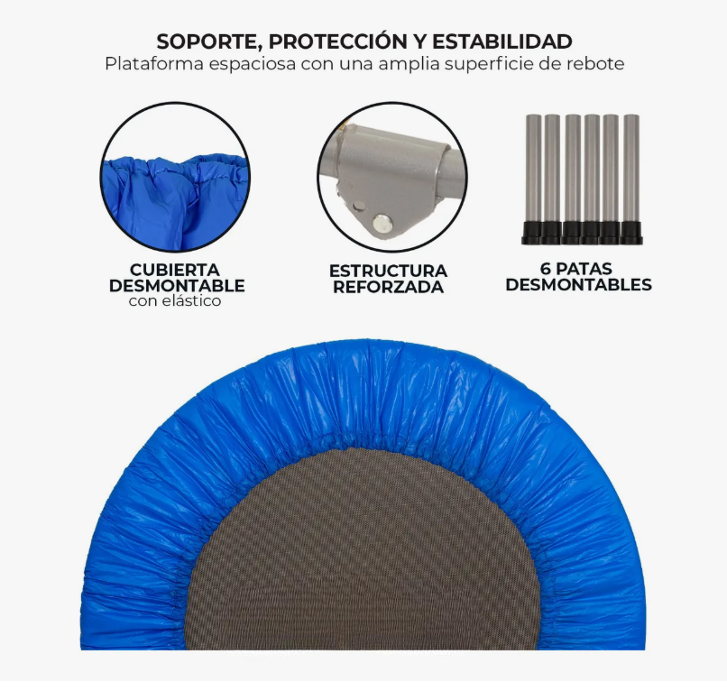Foto 4 | Trampolín Brincolín Para Aeróbicos Fitness Ejercicio Jumping