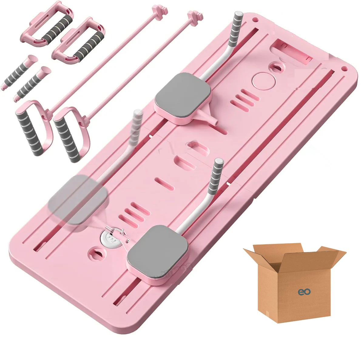 Tabla Abdominal Multifuncional Rodillo Rosa Claro-4 Eo Safe Imports Esi-20842 Rosa